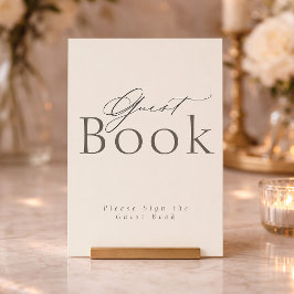 Elegant Minimalist Guest Book Sign  Einladung