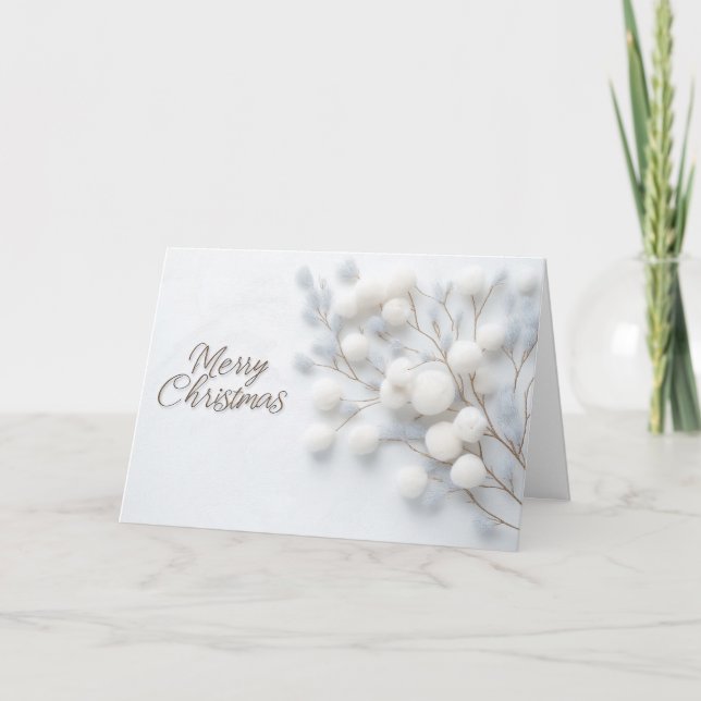 Elegant Minimalist Merry Christmas Card Karte (Vorderseite)