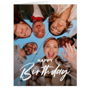 Elegant Minimalist Modern Happy Birthday Photo