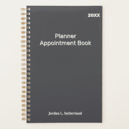 Elegant Minimalist Personalized Logo Gray Planer