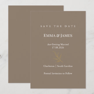 Elegant Minimalist Save the Date Card | Modern