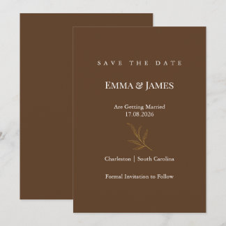 Elegant Minimalist Save the Date Card | Modern