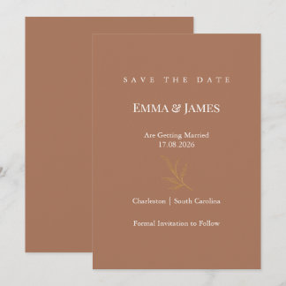 Elegant Minimalist Save the Date Card | Modern
