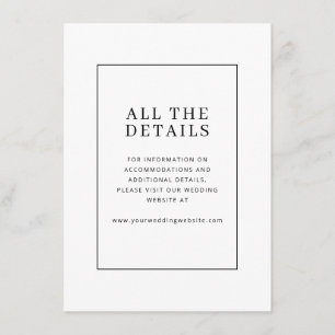 Elegant minimalist typografisch Schwarz Begleitkarte