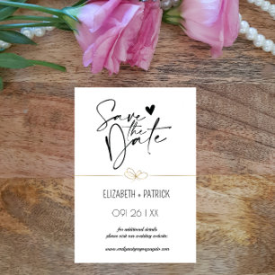 Elegant minimalist, verliebte Eulen Save-the-Date- Einladung