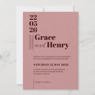 Elegant Minimalist Wedding Invitation Einladung