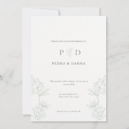 Elegant Minimalist Wedding Invitation Einladung