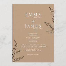 Elegant Minimalist Wedding Invitation | Modern