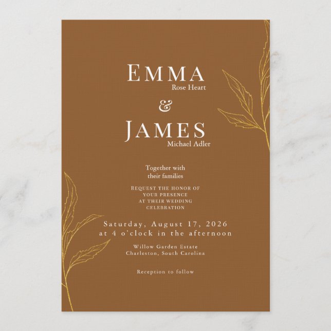 Elegant Minimalist Wedding Invitation | Modern (Devant)