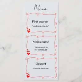 Elegant Minimalist Wedding Menu