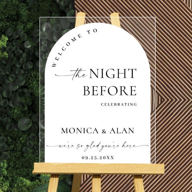 Elegant Minimalist WELCOME Rehearsal Dinner (Créateur téléchargé)