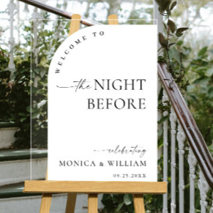 Elegant Minimalist WELCOME Rehearsal Dinner