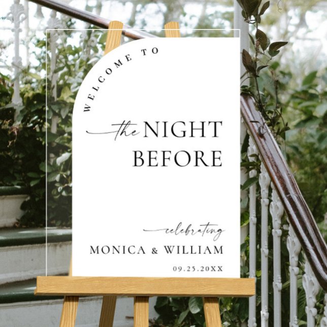 Elegant Minimalist WELCOME Rehearsal Dinner (Créateur téléchargé)