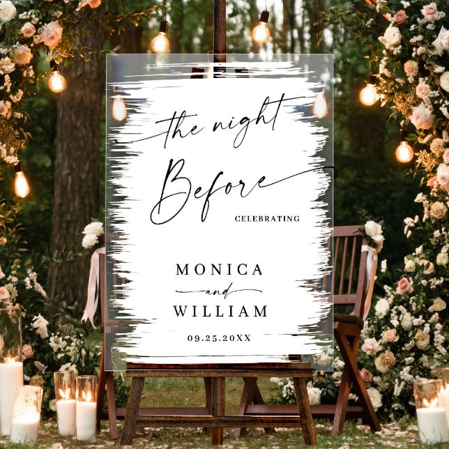 Elegant Minimalist WELCOME Rehearsal Dinner (Créateur téléchargé)