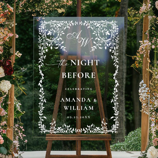 Elegant Minimalist WELCOME Rehearsal Dinner (Créateur téléchargé)