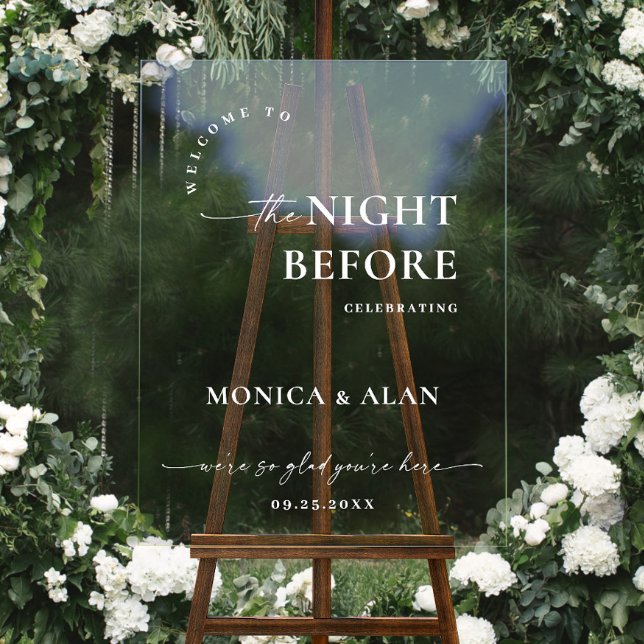 Elegant Minimalist WELCOME Rehearsal Dinner (Créateur téléchargé)