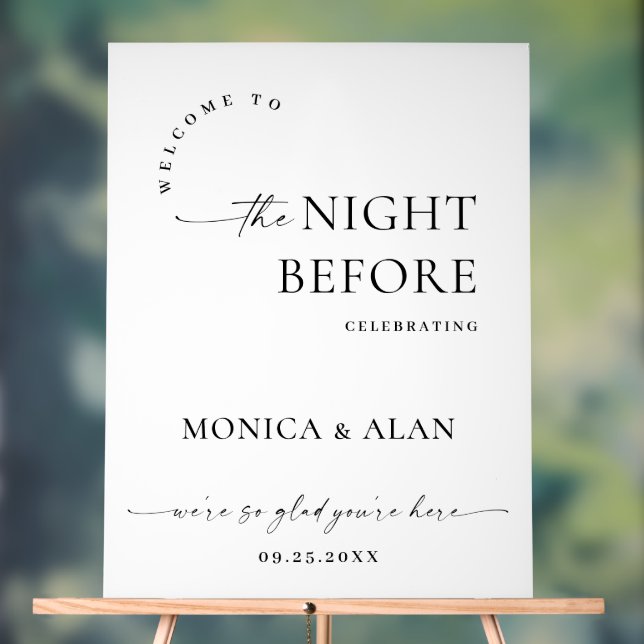 Elegant Minimalist WELCOME Rehearsal Dinner (Neutre)