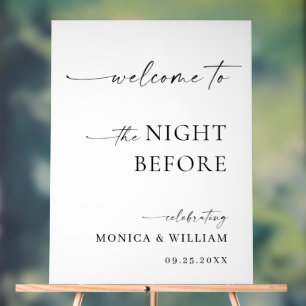 Elegant Minimalist WELCOME Rehearsal Dinner