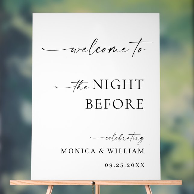 Elegant Minimalist WELCOME Rehearsal Dinner (Neutre)