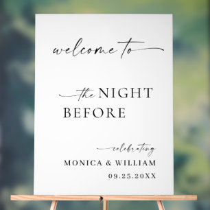 Elegant Minimalist WELCOME Rehearsal Dinner