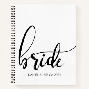 Élégant minimaliste de script de mariée Carnet Mar