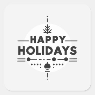 Élégant minimaliste Happy Holidays Sticker