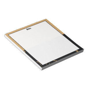 Elégant Minimaliste Marbre Noir Notizblock