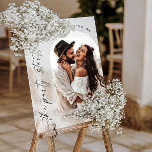 Élégant minimaliste Mariage photo de bienvenue