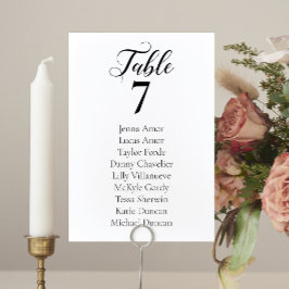 Élégant minimaliste Mariage Sièges Cartes