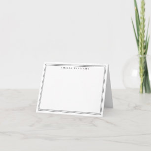 Élégant Minimaliste Noir Deux Bordures