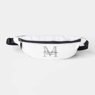 Élégant Minimaliste Noir Écriture Grise Monogramme