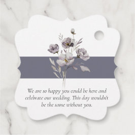 Elegant minimalistisch dunkelgraue AquarellfarbeVi Geschenkanhänger