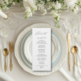 Elegant Minimalistisch, einfach weiß essen wir Hoc Menükarte