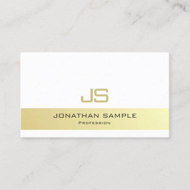 Elegant Minimalistisch Elite Monogram Luxury Schli Visitenkarte (Vorderseite)