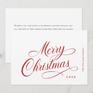 Elegant Minimalistisch frohe Weihnachtsgrüße Feiertagskarte