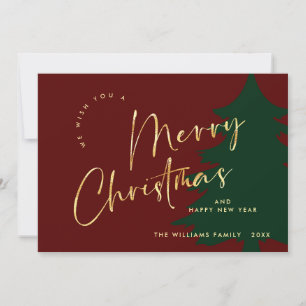 Elegant Minimalistisch frohe Weihnachtsgrüße Feiertagskarte