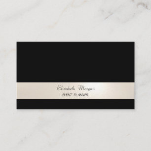 Elegant Minimalistisch, gestreift, schwarz Visitenkarte