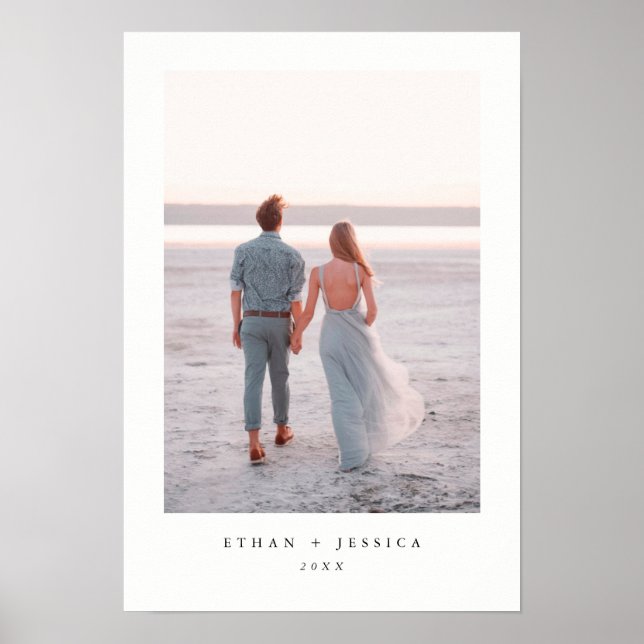 Elegant Minimalistisch | Ihr persönliches Foto Poster (Vorne)
