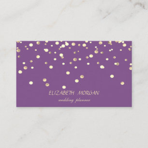Elegant Minimalistisch, Imitate Gold Confetti Visitenkarte