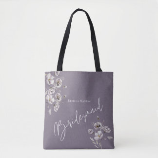 Elegant minimalistisch lila Aquarellmühle Tasche