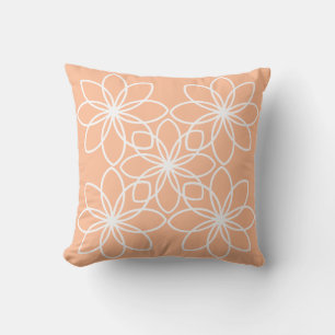 Elegant-minimalistisch-modern-weiß-orange Blumen Kissen