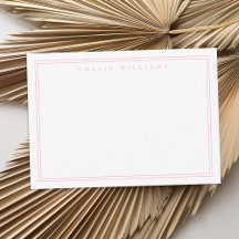 Elegant Minimalistisch rosa Zwei Grenzen