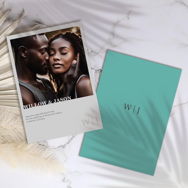 Elegant minimalistisch Save the Date mit Foto (Von Creator hochgeladen)