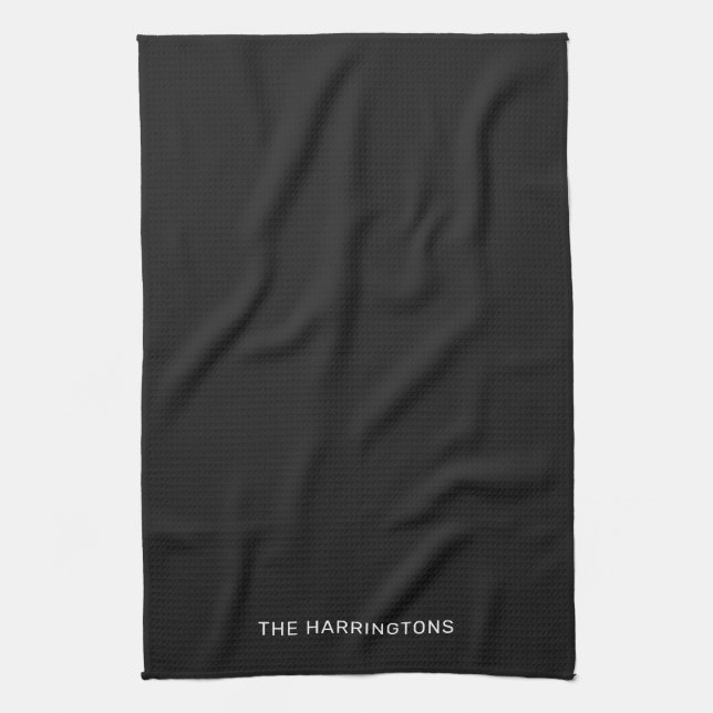 Elegant, Minimalistisch Schwarz und Weiß (oder Ihr Geschirrtuch (Vertikal)
