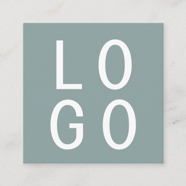 ELEGANT MINIMALISTISCH TEMPLATE DESIGN LOGO SAGE G QUADRATISCHE VISITENKARTE (Vorderseite)