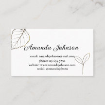 Elegant minimalistisch Weiß und Gold Floral