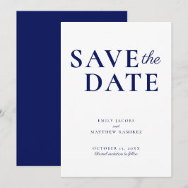 Elegant Minimalistisches traditionelles Skript Nav Save The Date