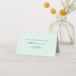 Elegant Mint | Black Wedding Table Platzkarte