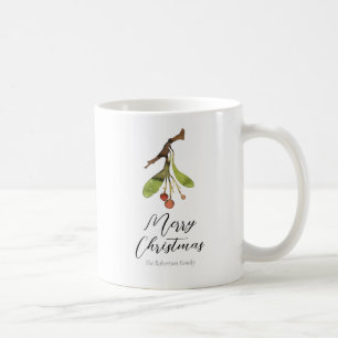 Elegant Mistletoe Christmas Kaffeetasse