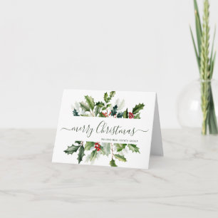Elegant Mistletoe Weihnachtsgrüße Feiertagskarte